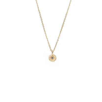 Silk &amp; Steel - Petite North Star Necklace Blue Sapphire