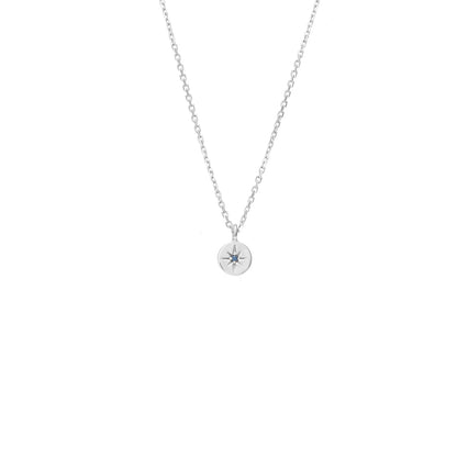 Silk &amp; Steel - Petite North Star Necklace Blue Sapphire