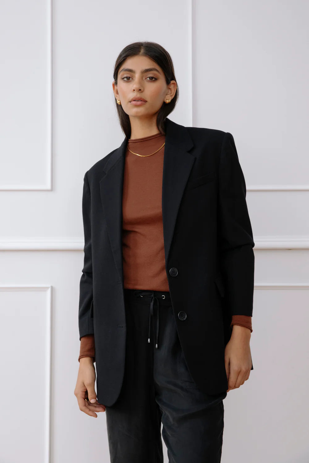 Marlow - Sunday Funnel Neck Top Cinnamon