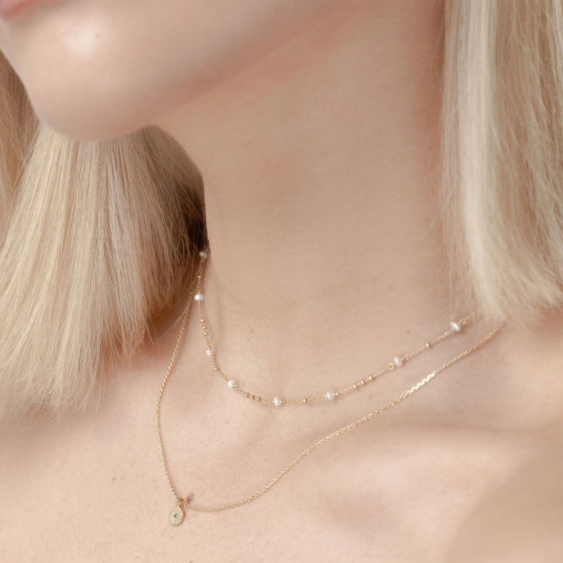 Silk &amp; Steel - Petite North Star Necklace Blue Sapphire