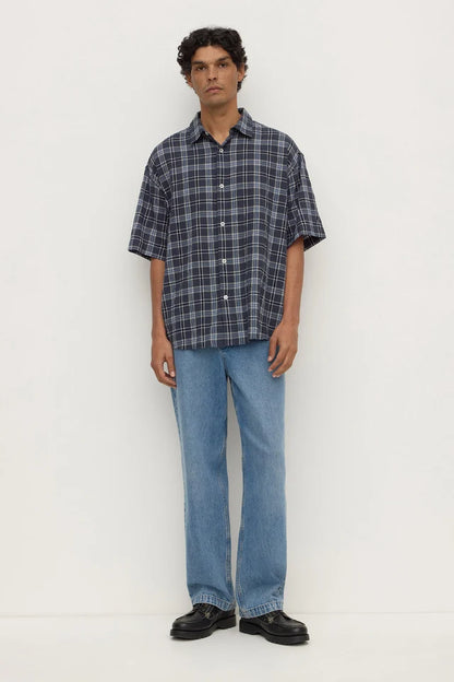ASSEMBLY LABEL - TANE CHECK SHORT SLEEVE SHIRT - TRUE NAVY