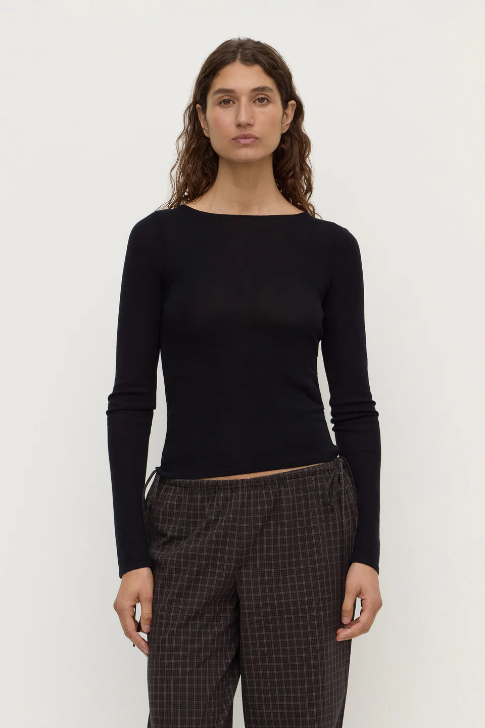 Assembly Label - Tatiana Wool Long Sleeve Top - Black