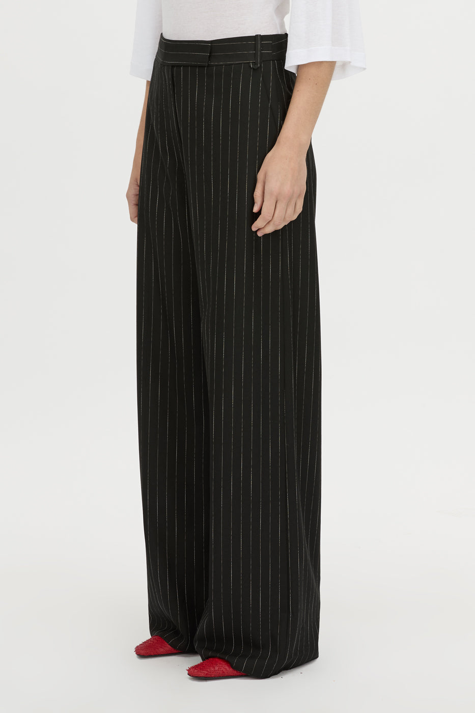 CAMILLA &amp; MARC - ALVAR WIDE LEG PANT - BLACK/WHITE STRIPE