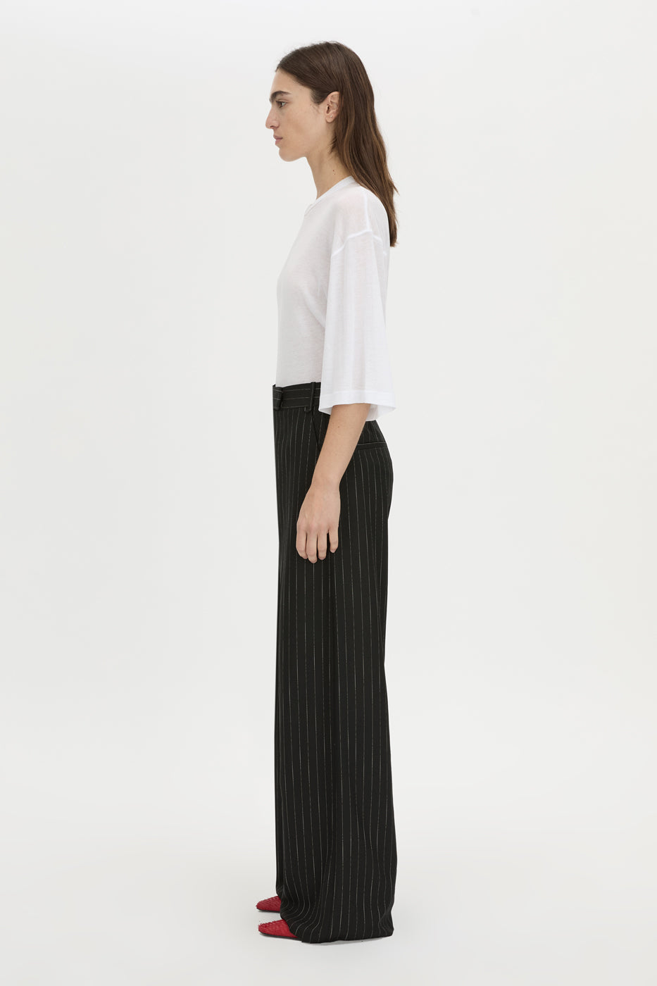 CAMILLA &amp; MARC - ALVAR WIDE LEG PANT - BLACK/WHITE STRIPE