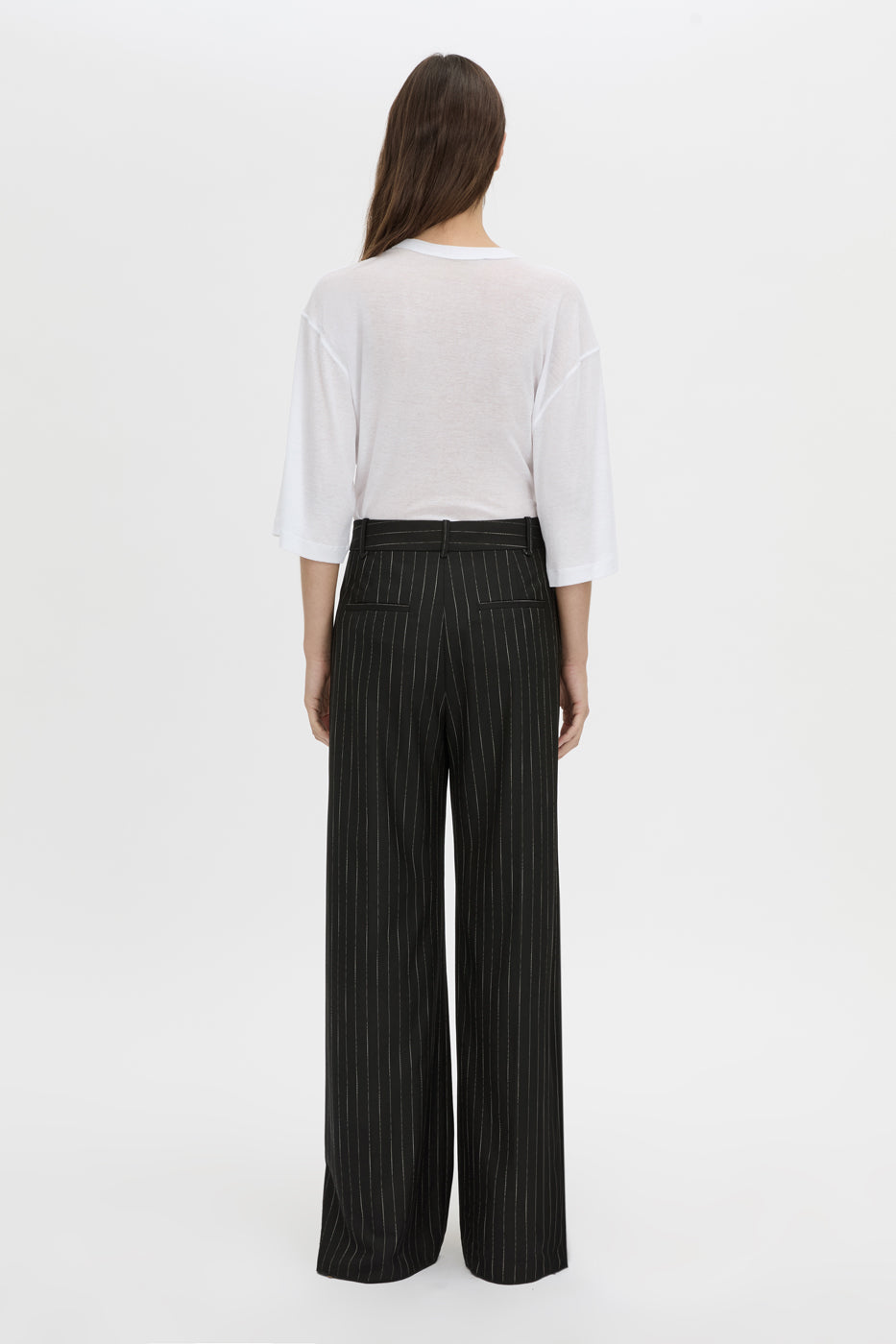 CAMILLA &amp; MARC - ALVAR WIDE LEG PANT - BLACK/WHITE STRIPE
