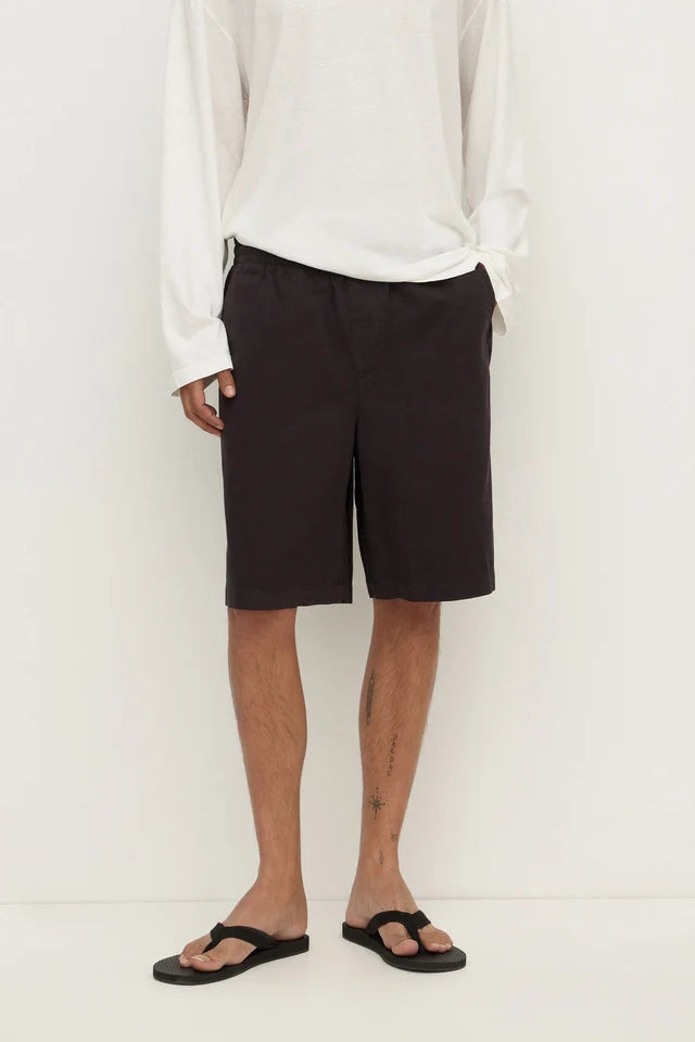 ASSEMBLY LABEL - WALLACE RIPSTOP SHORT - WASHED BLACK