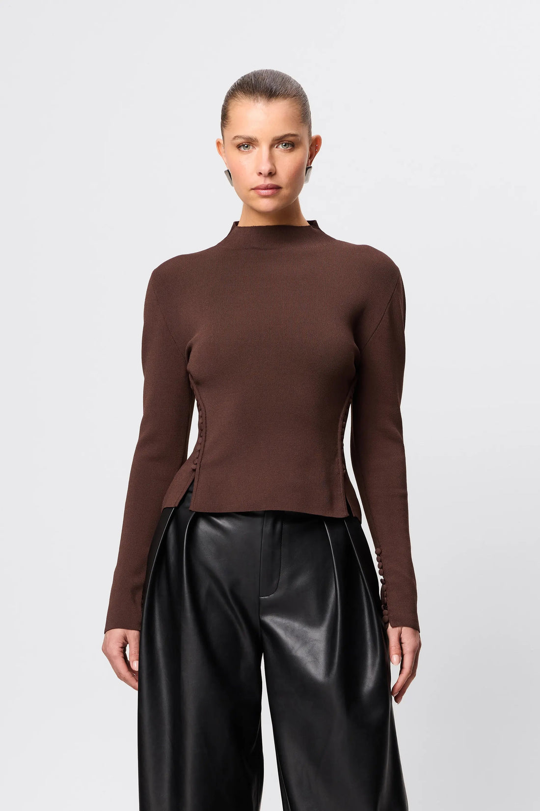 Mossman - Windsor Knit Top - Chocolate