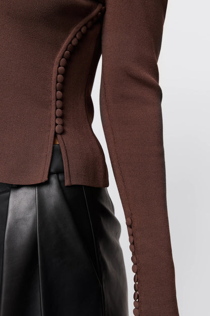 Mossman - Windsor Knit Top - Chocolate