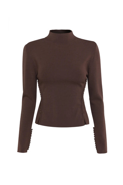 Mossman - Windsor Knit Top - Chocolate