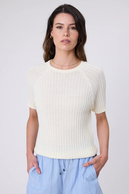 Marlow - Wisp Knit Tee - Butter