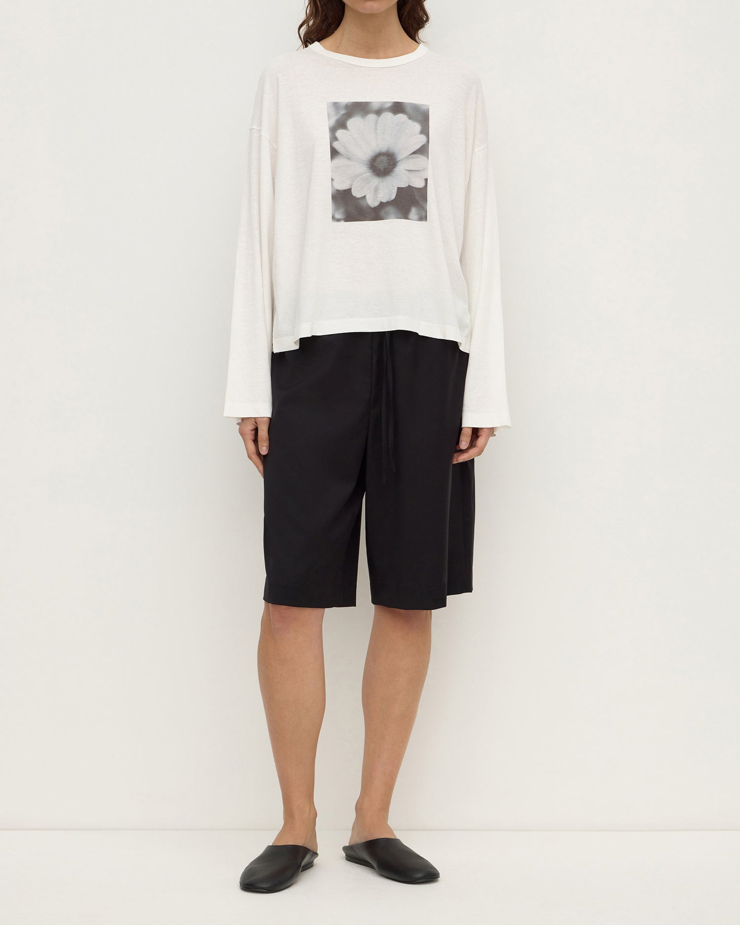 Assembly Label - Flora Wide Long Sleeve Tee - Antique White