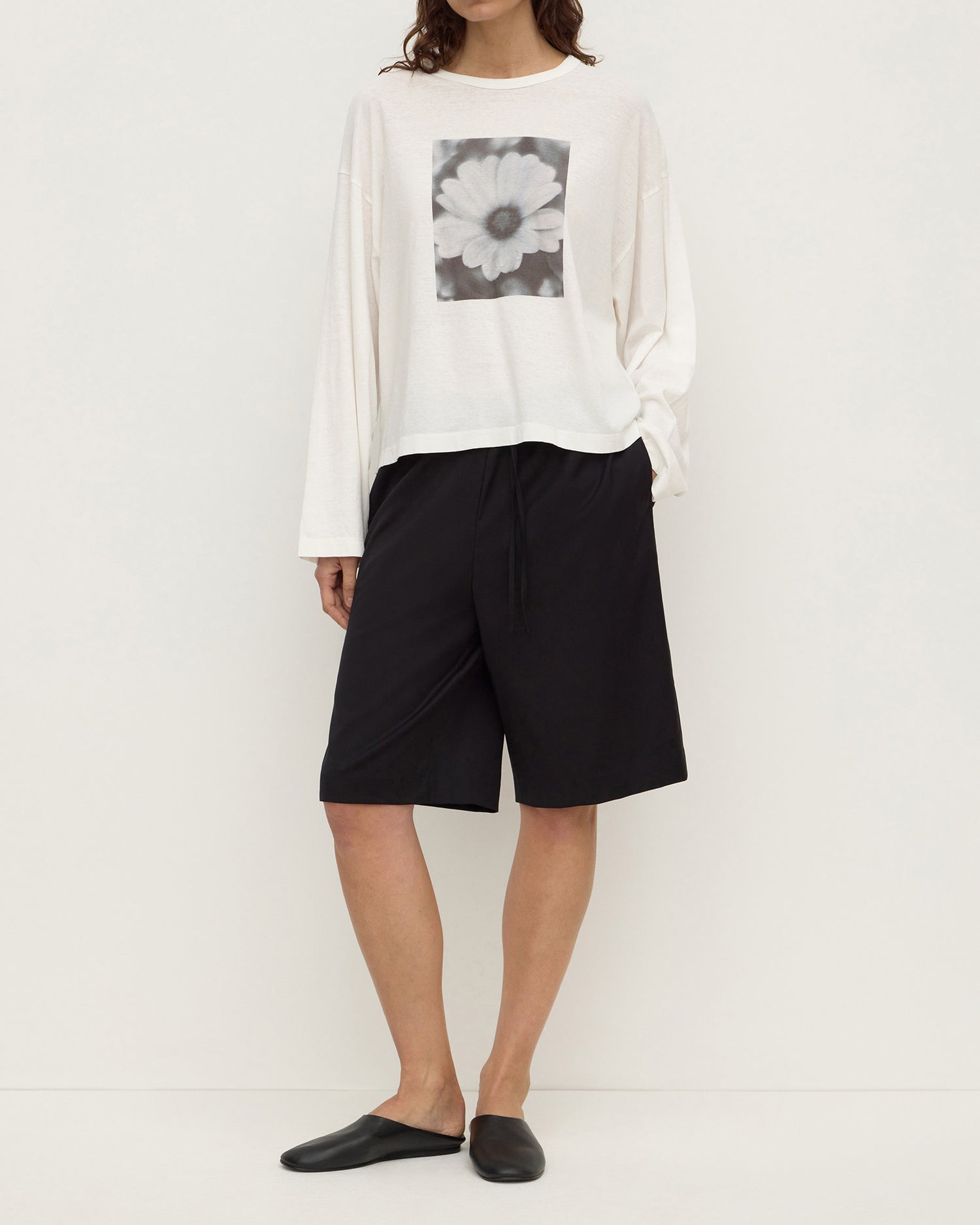 Assembly Label - Flora Wide Long Sleeve Tee - Antique White