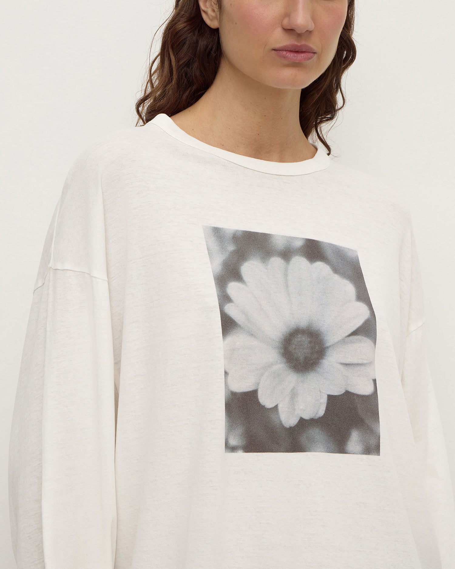 Assembly Label - Flora Wide Long Sleeve Tee - Antique White