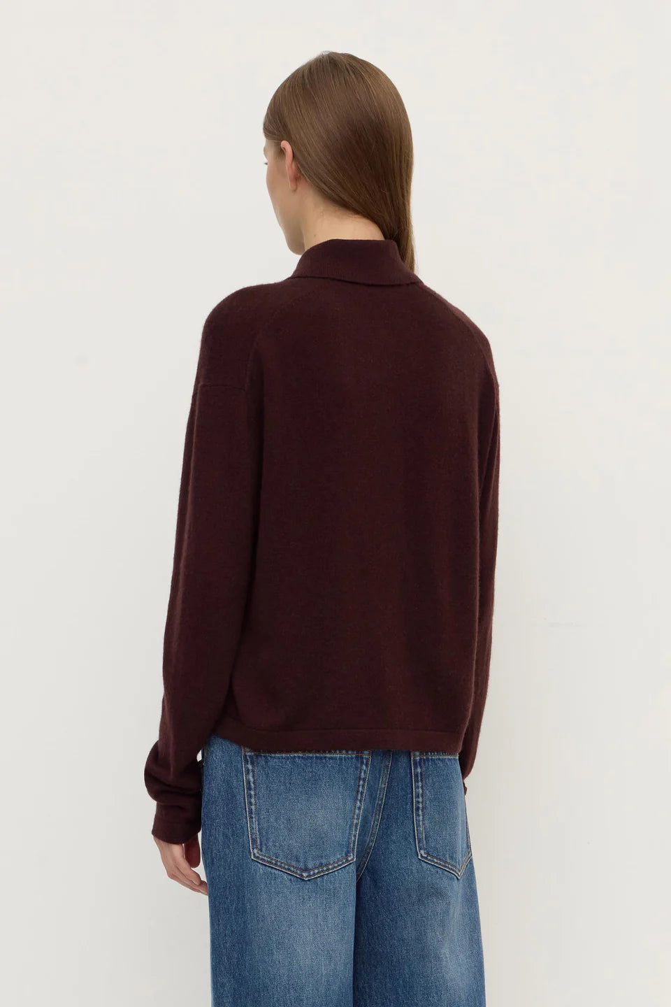 Assembly Label - Wool Cashmere Kint Cardigan - Dark Merlot