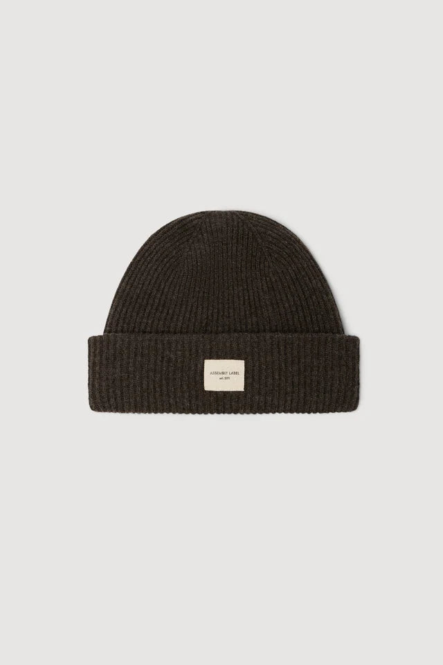 Assembly Label -  Wool Rib Beanie - Ganache