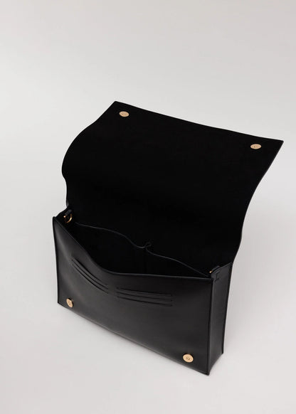 Yu Mei - Bolton Laptop Folio - Black Deer Nappa