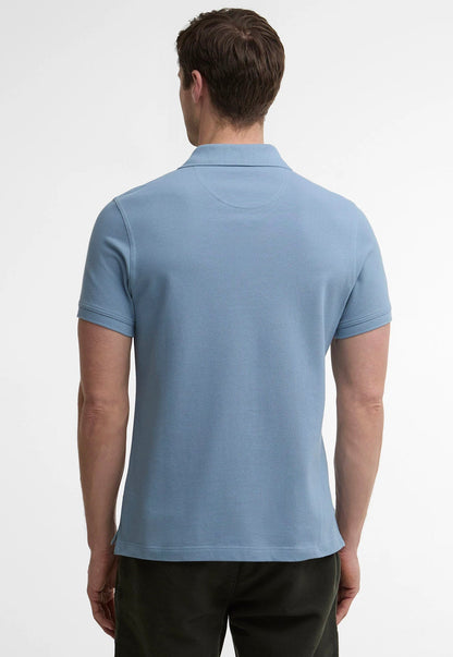 BARBOUR - TARTAN PIQUE TAILORED POLO SHIRT - TARN BLUE