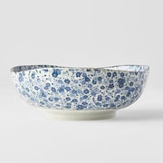 Naibu - Blue Daisy Large Uneven Bowl