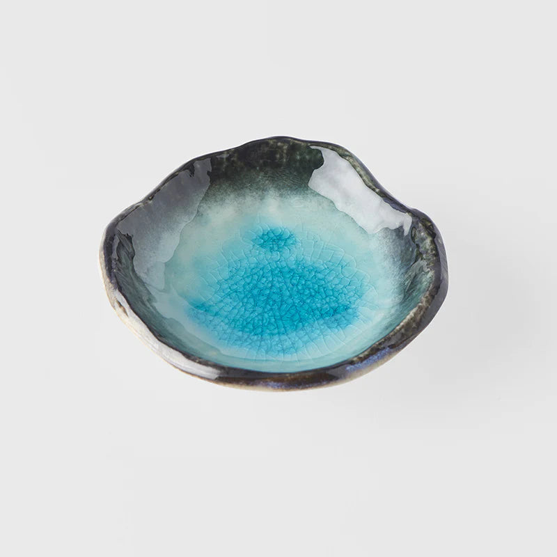 Naibu - Sky Blue Sauce Dish With Feet