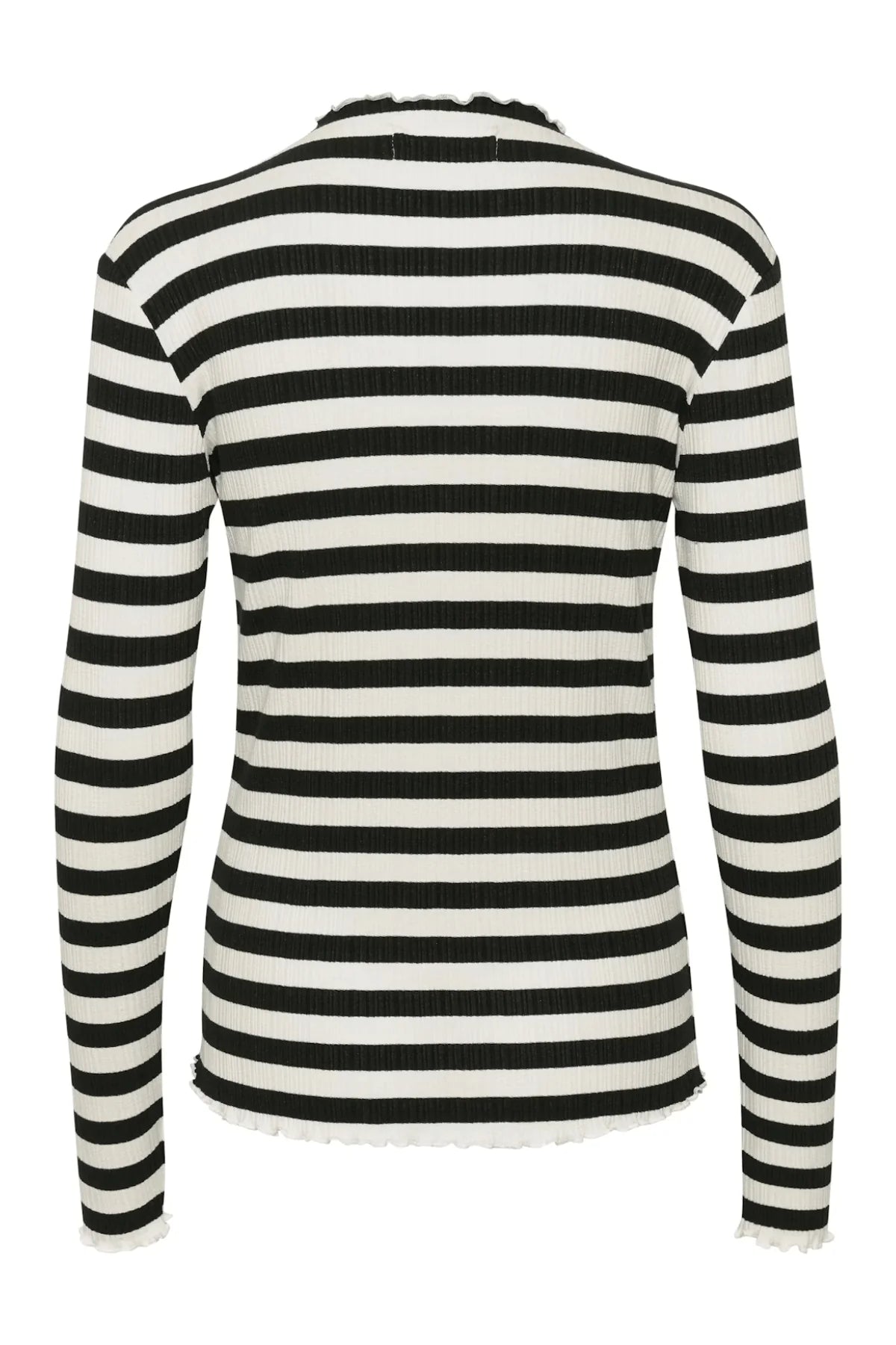 Karen By Simonsen - Candace Big Stripe Long Sleeve - Egret/Meteorite Stripe