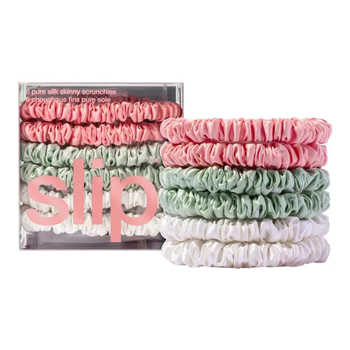 Slip - Pure Silk Skinny Scrunchies - Set of 6