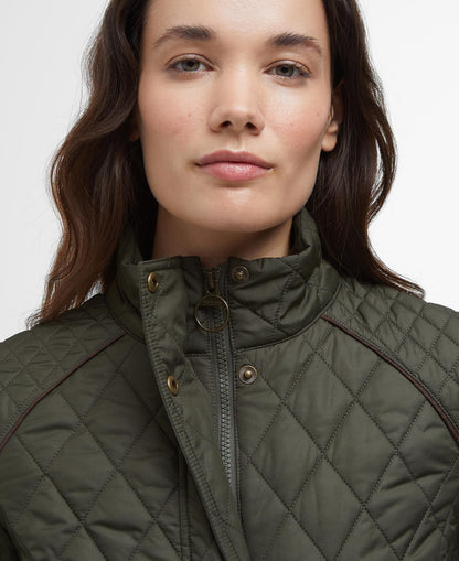 Barbour - Crawford Cavalry Quilted Jacket - Olive/Ancient Tartan
