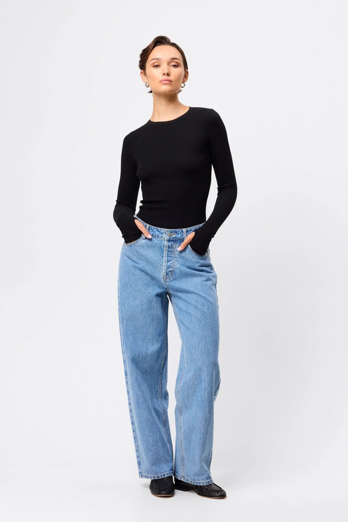 Mossman - Fine Line Knit - Black