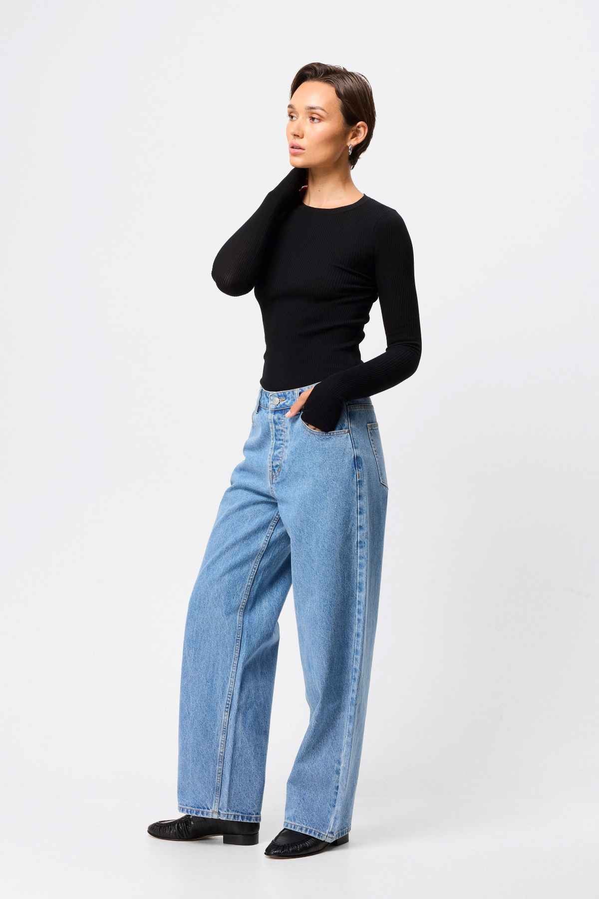 Mossman - Fine Line Knit - Black