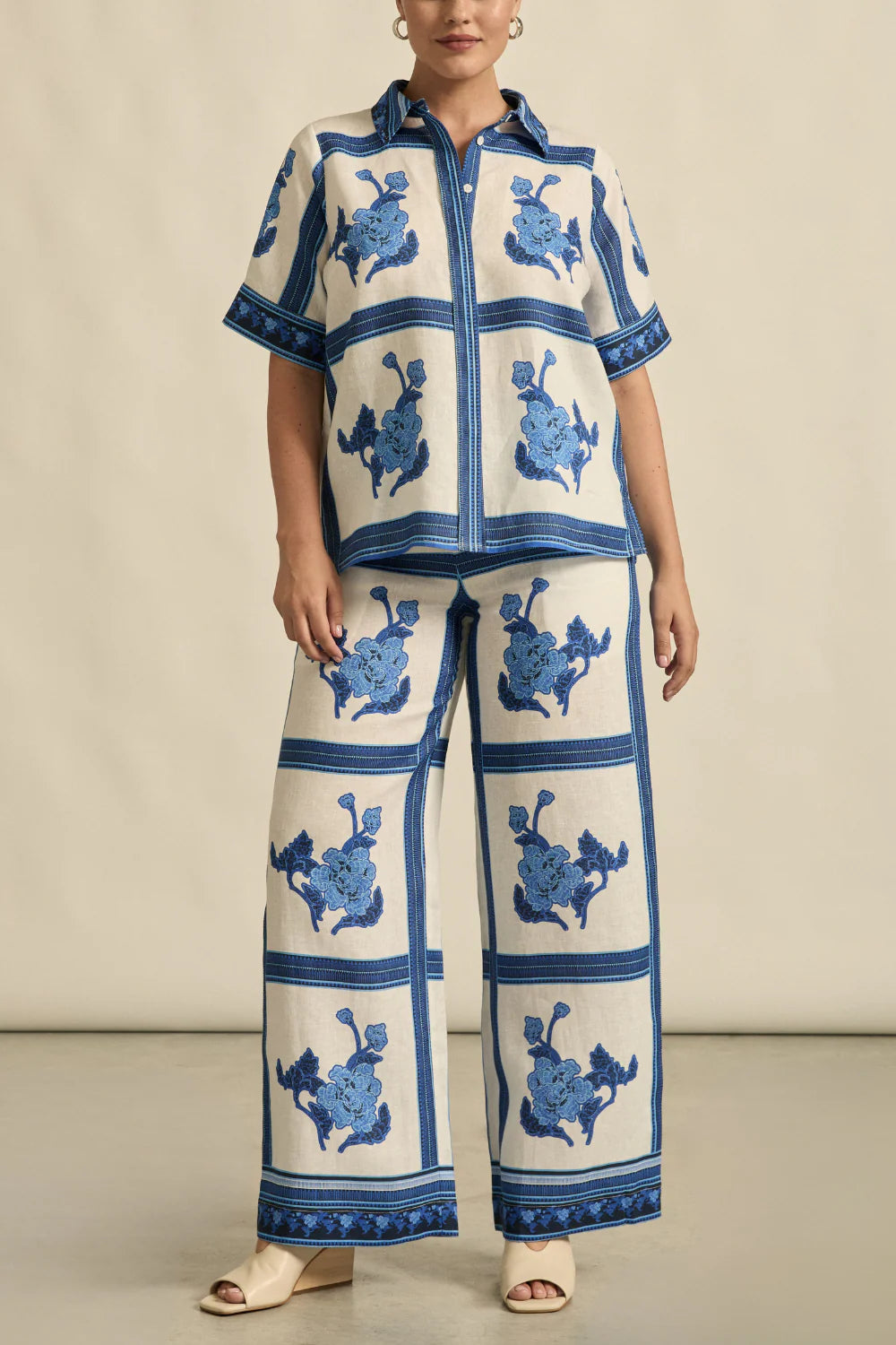 Zoe Kratzmann - Gesture Pant - Azure Collage