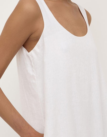 Assembly Label - Maree Linen Midi Dress - White