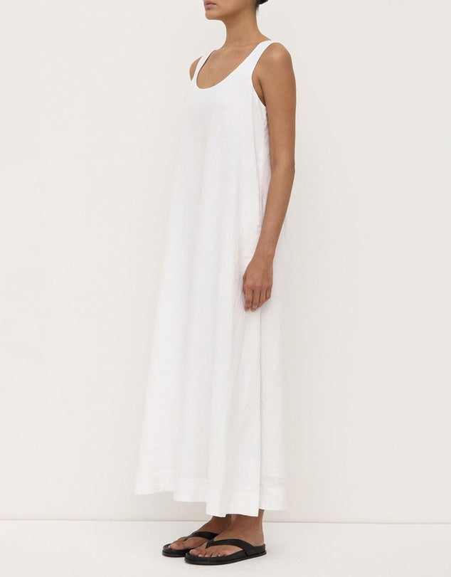 Assembly Label - Maree Linen Midi Dress - White