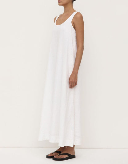 Assembly Label - Maree Linen Midi Dress - White