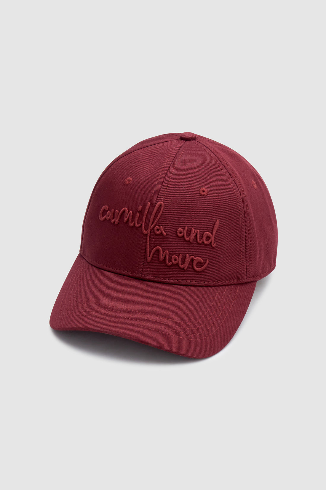 Camilla and Marc - Maren Embroidered Cap - Burgundy