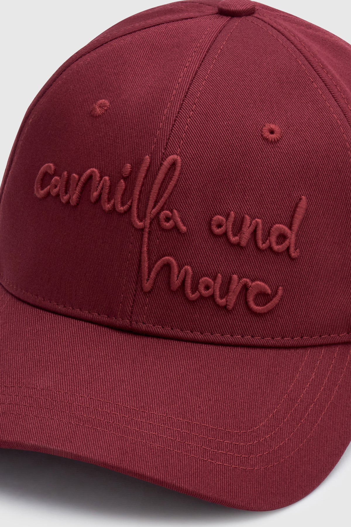 Camilla and Marc - Maren Embroidered Cap - Burgundy