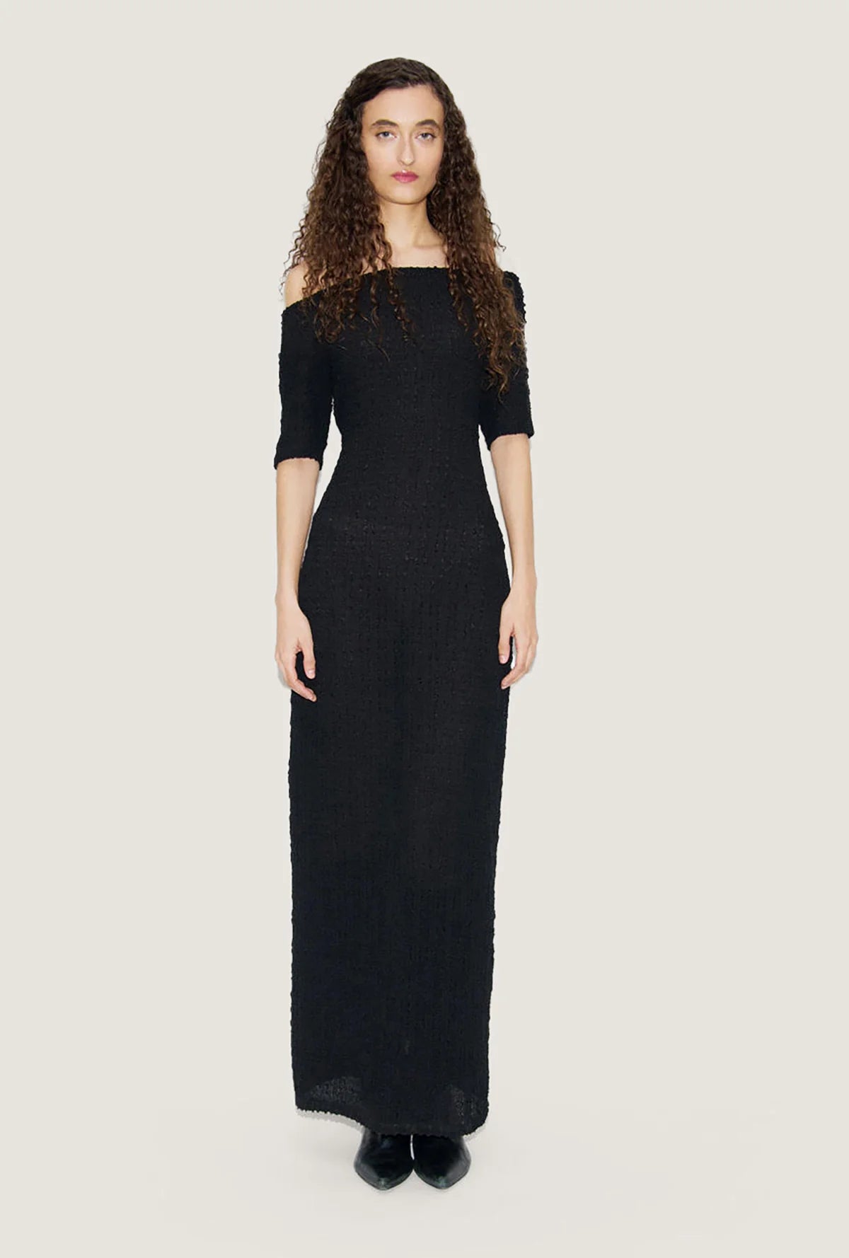 Silk Laundry - Pebble Off The Shoulder Dress - Black