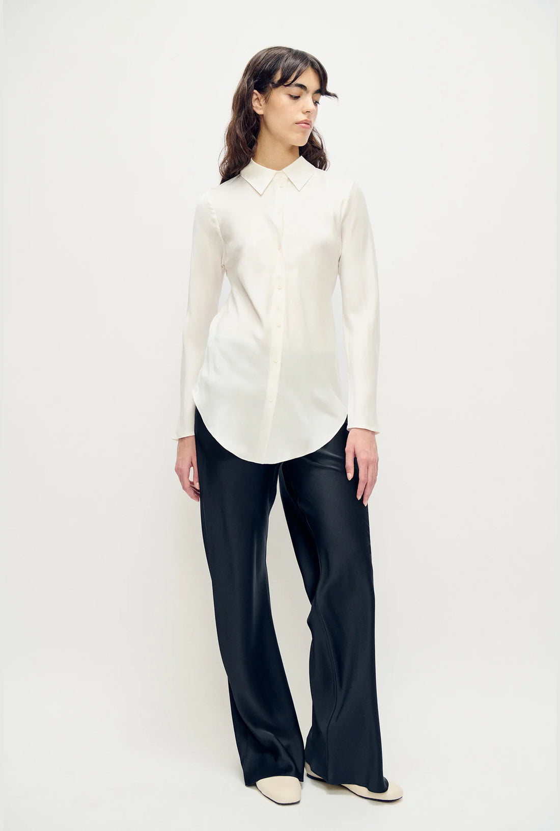Silk Laundry - Bias Cut Shirt - White