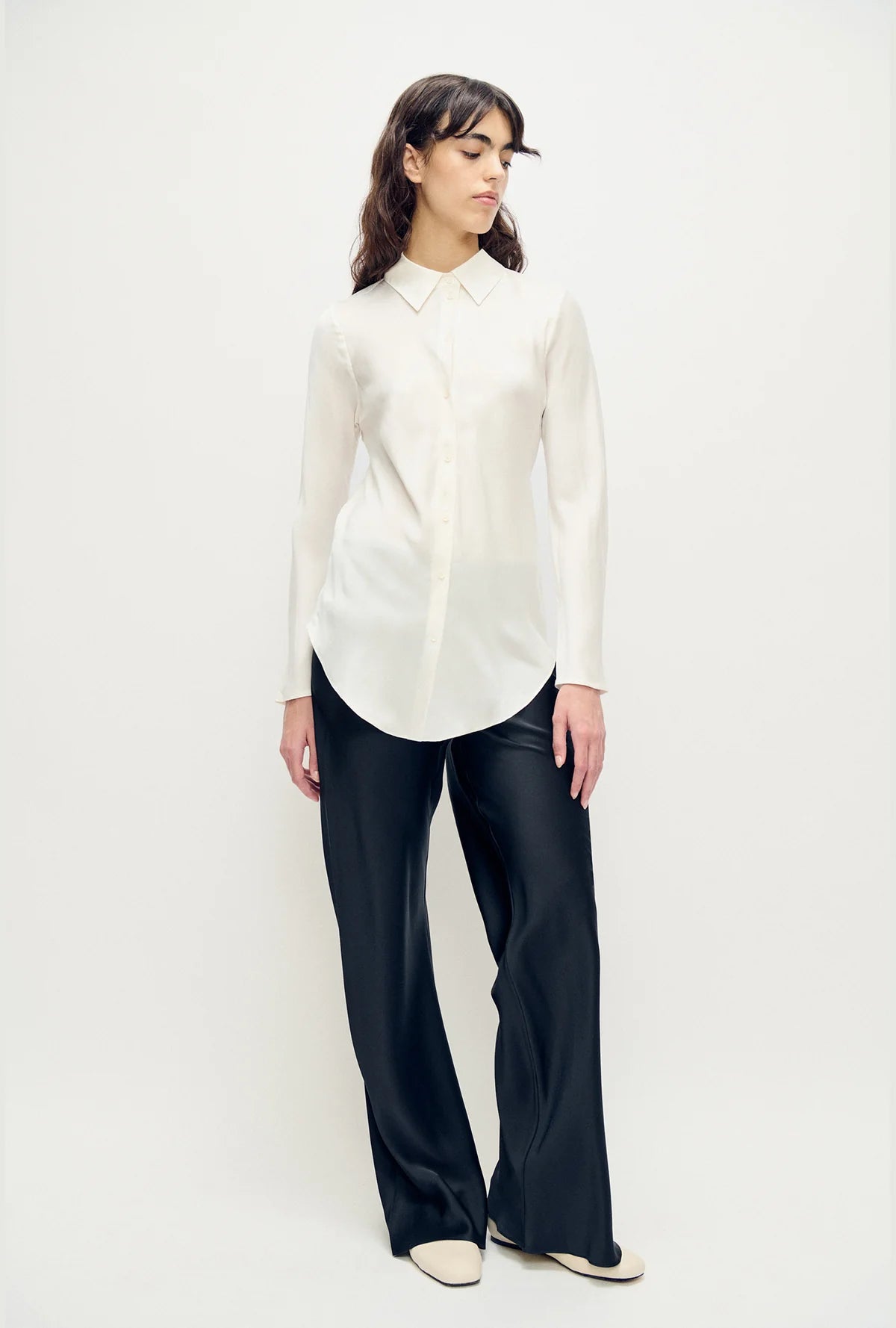 Silk Laundry - Bias Cut Shirt - White