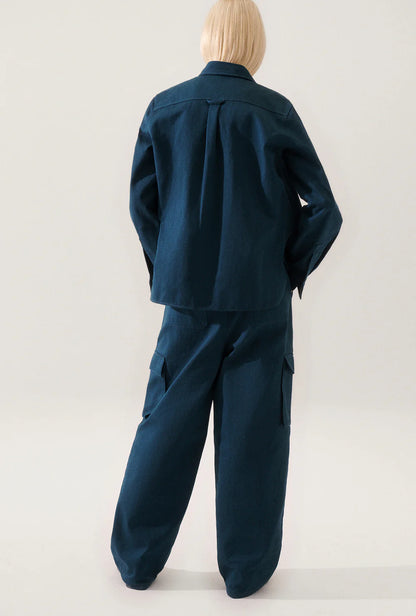 Silk Laundry - Canvas Overshirt Teal