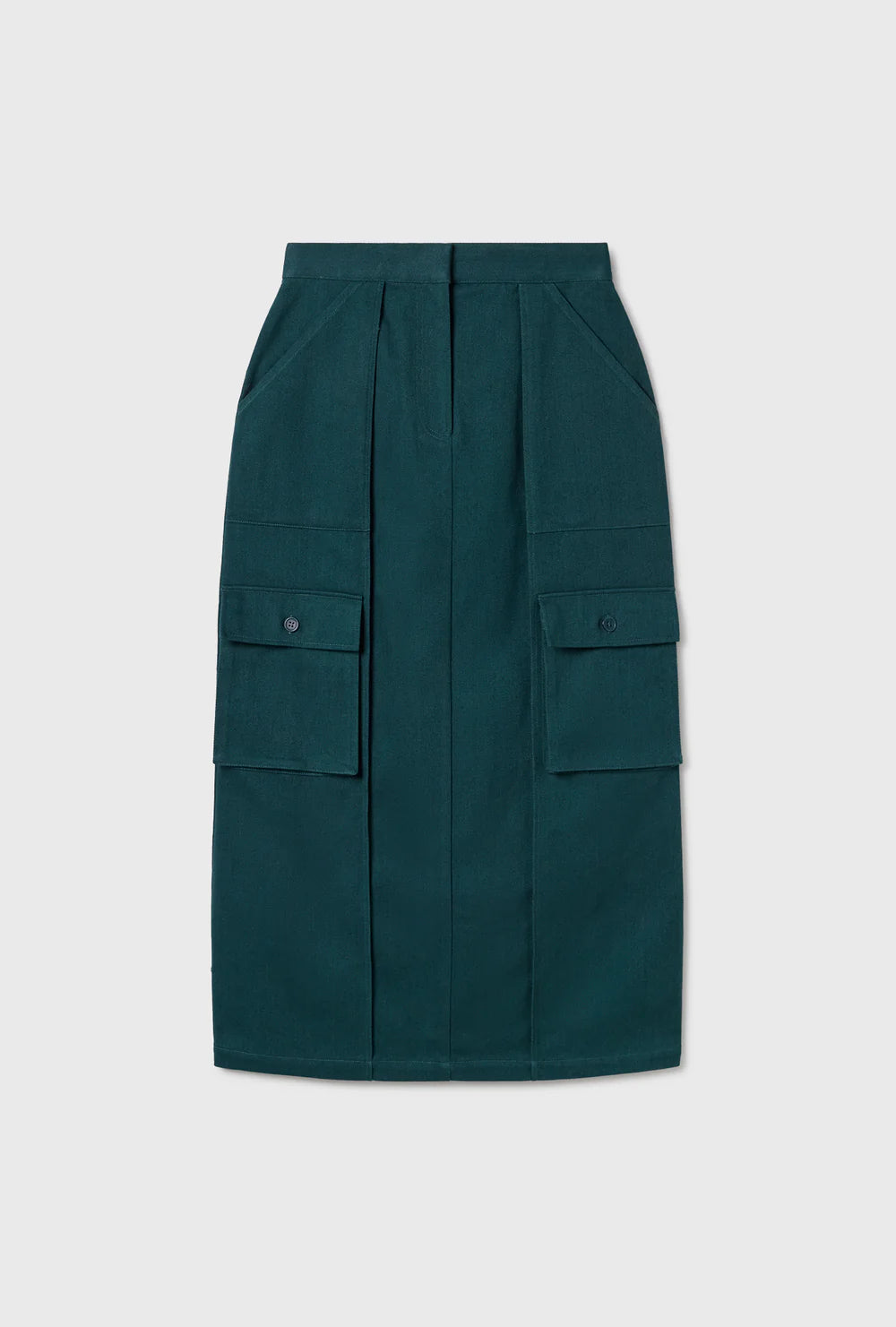 Silk Laundry - Canvas Cargo Skirt Teal