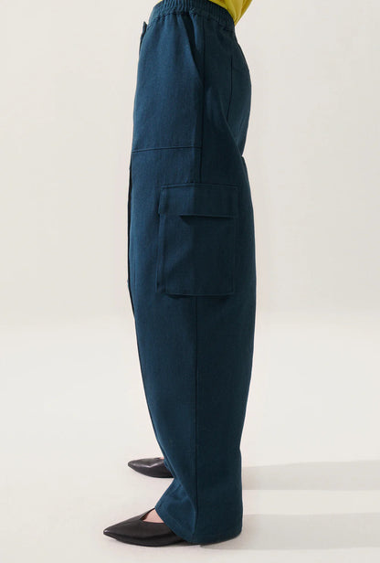 Silk Laundry - Canvas Cargo Pants Teal