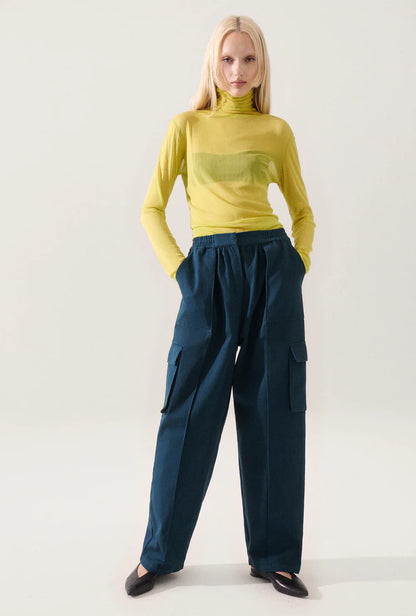 Silk Laundry - Canvas Cargo Pants Teal