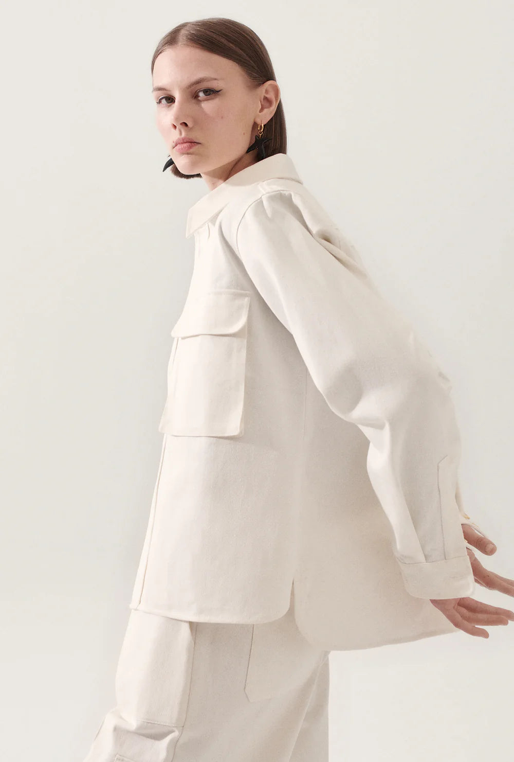 Silk Laundry - Canvas Overshirt Milk