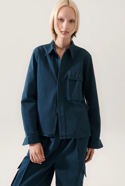 Silk Laundry - Canvas Overshirt Teal