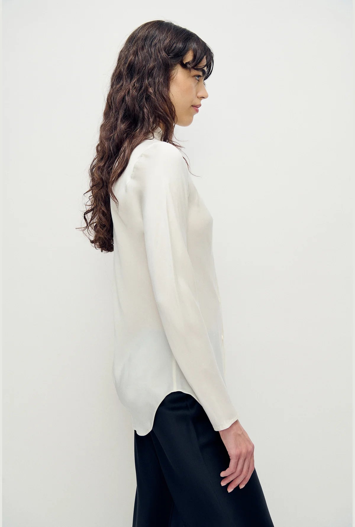 Silk Laundry - Bias Cut Shirt - White