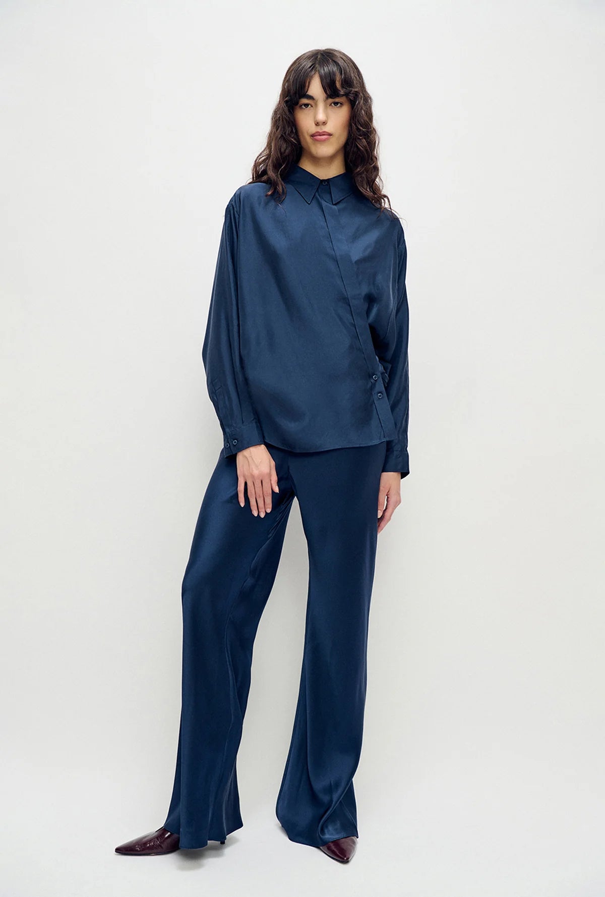 Silk Laundry - Bias Cut Pants - Midnight