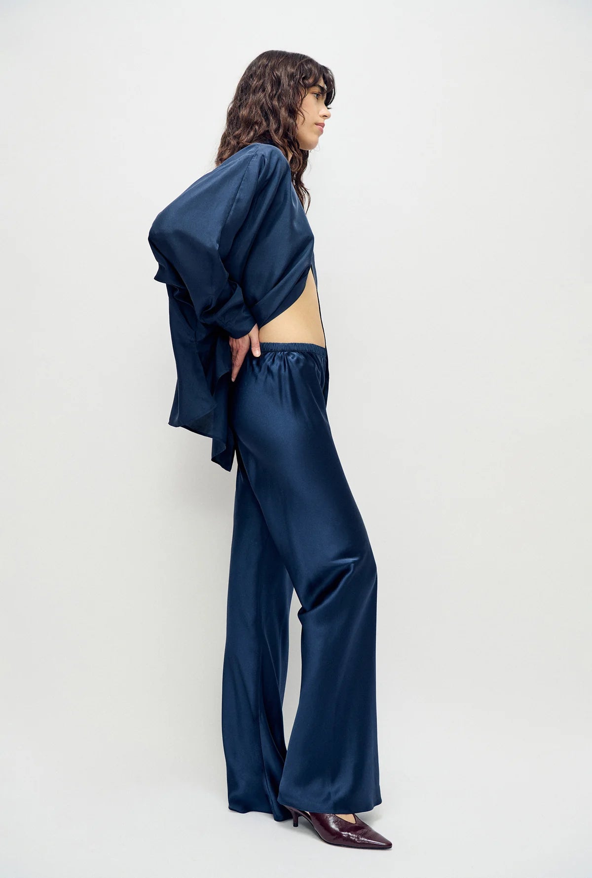 Silk Laundry - Bias Cut Pants - Midnight
