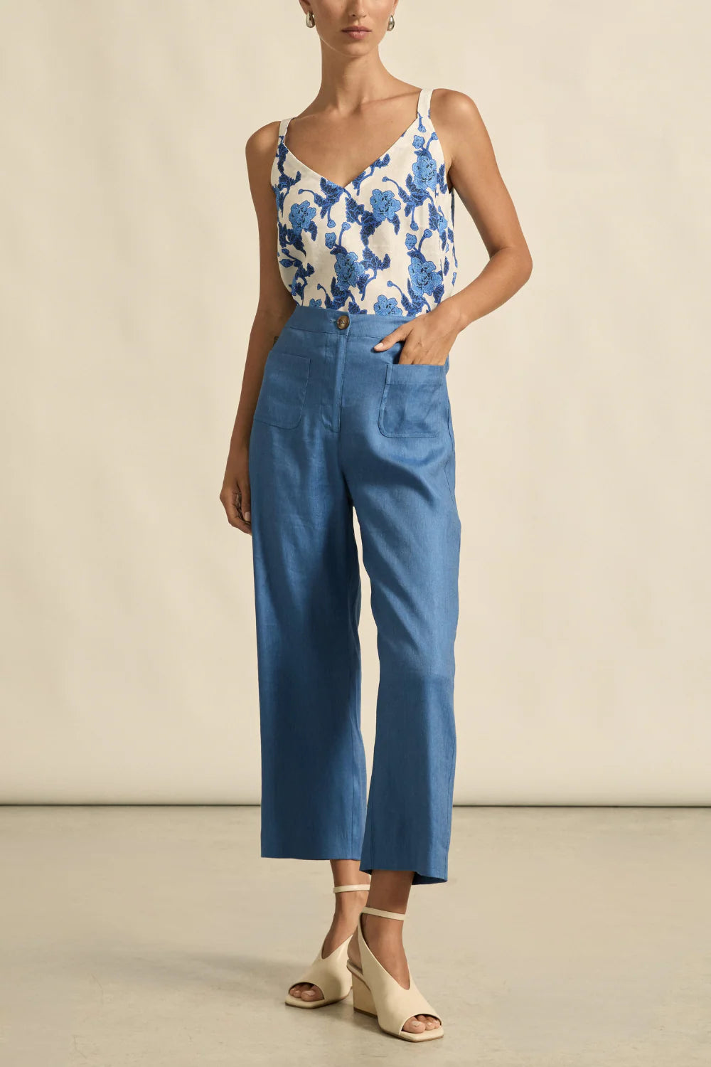 Zoe Kratzmann - Memo Top - Azure Bouquet