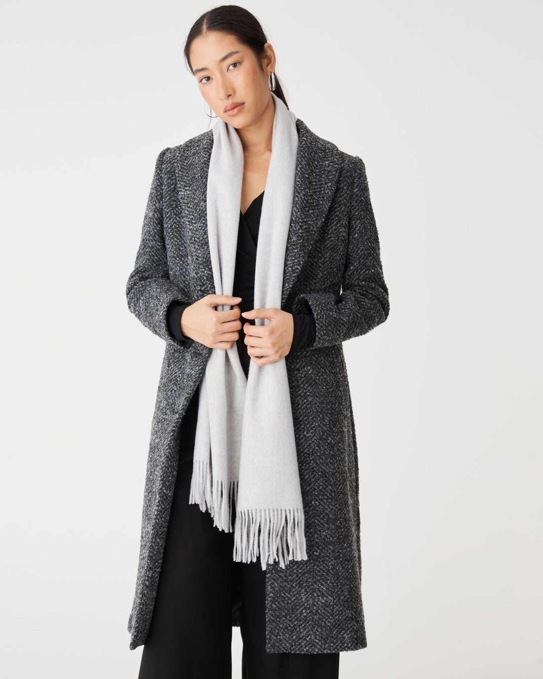 Forcast - Paloma Wool Blend Scarf - Light Grey