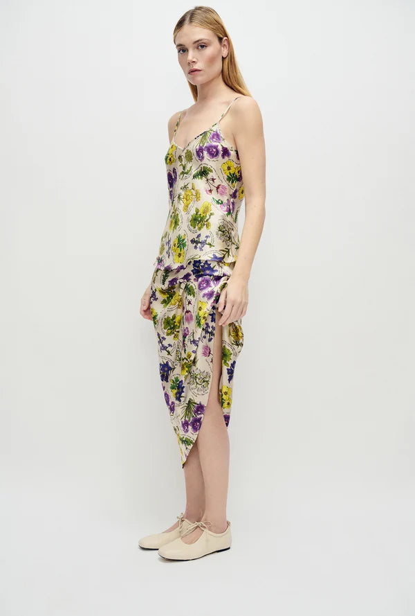 SILK LAUNDRY - BIAS CUT CAMI - ENDANGERED FLOWERS