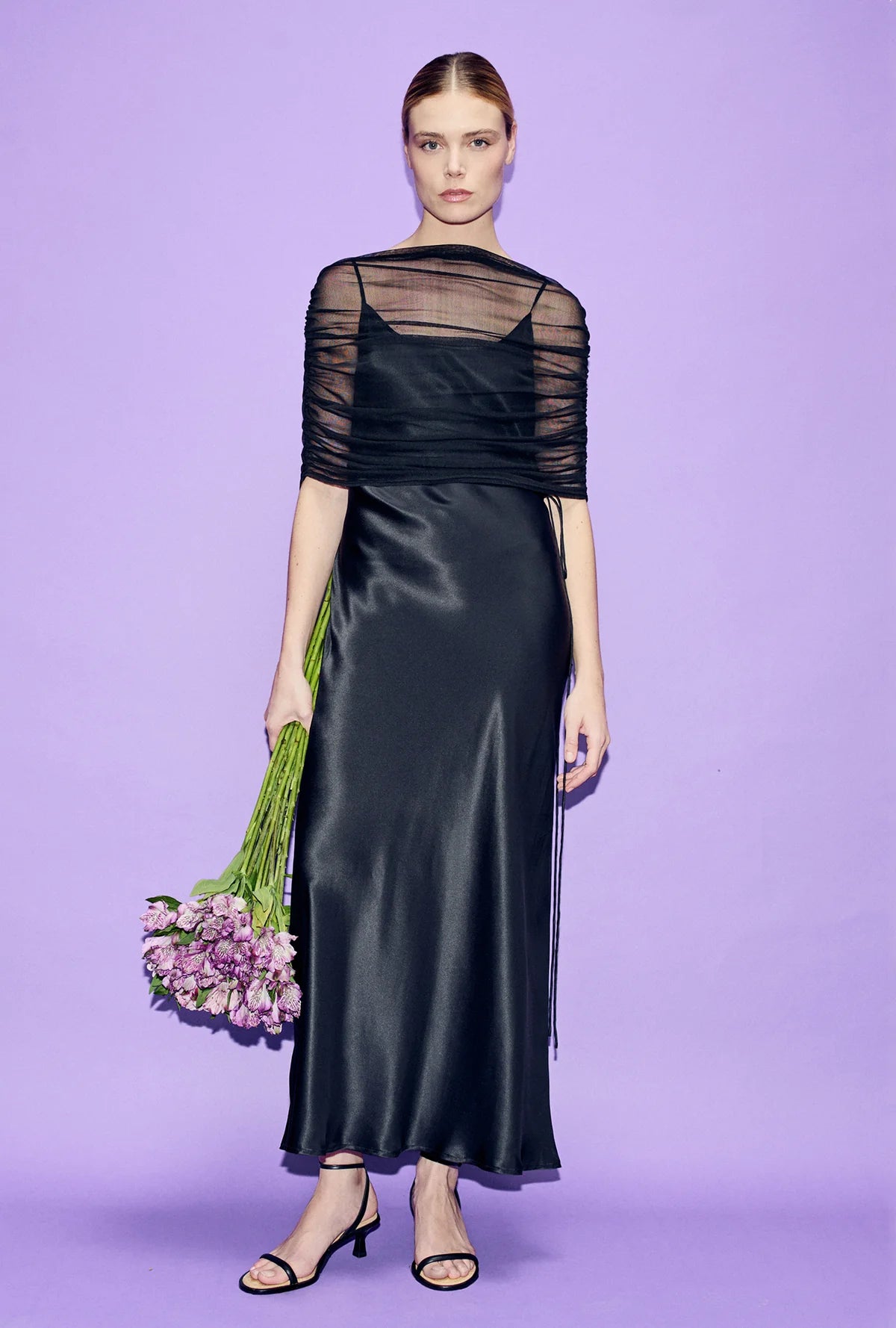 Silk Laundry - Mesh Cape - Black